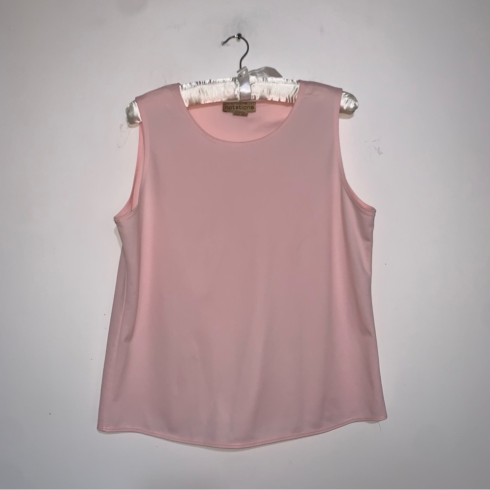Notations Pink Sleeveless Top Large